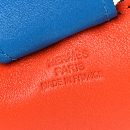 Hermes Milo Lambskin Grigri Rodeo Horse Bag Charm MM Orange Poppy Bleu Izmir Rose Azalee 3 of 4