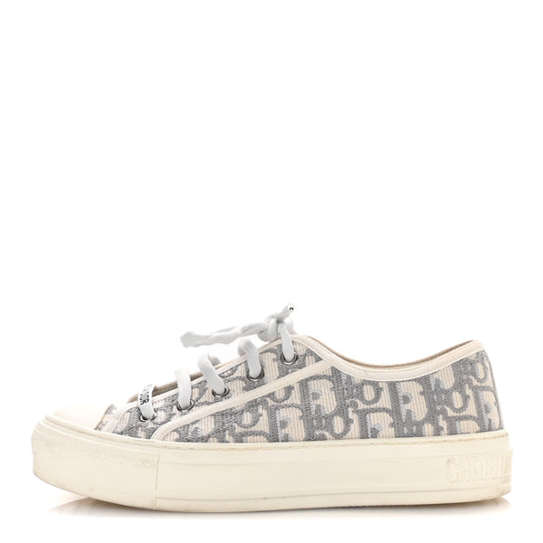 ディオール　Dior Walk'N'Dior オブリーク キャンバススニーカー グレー　サイズ37 gray stone Christian Dior Canvas Oblique Walk'N'Dior Low Top Sneakers 37 Grey