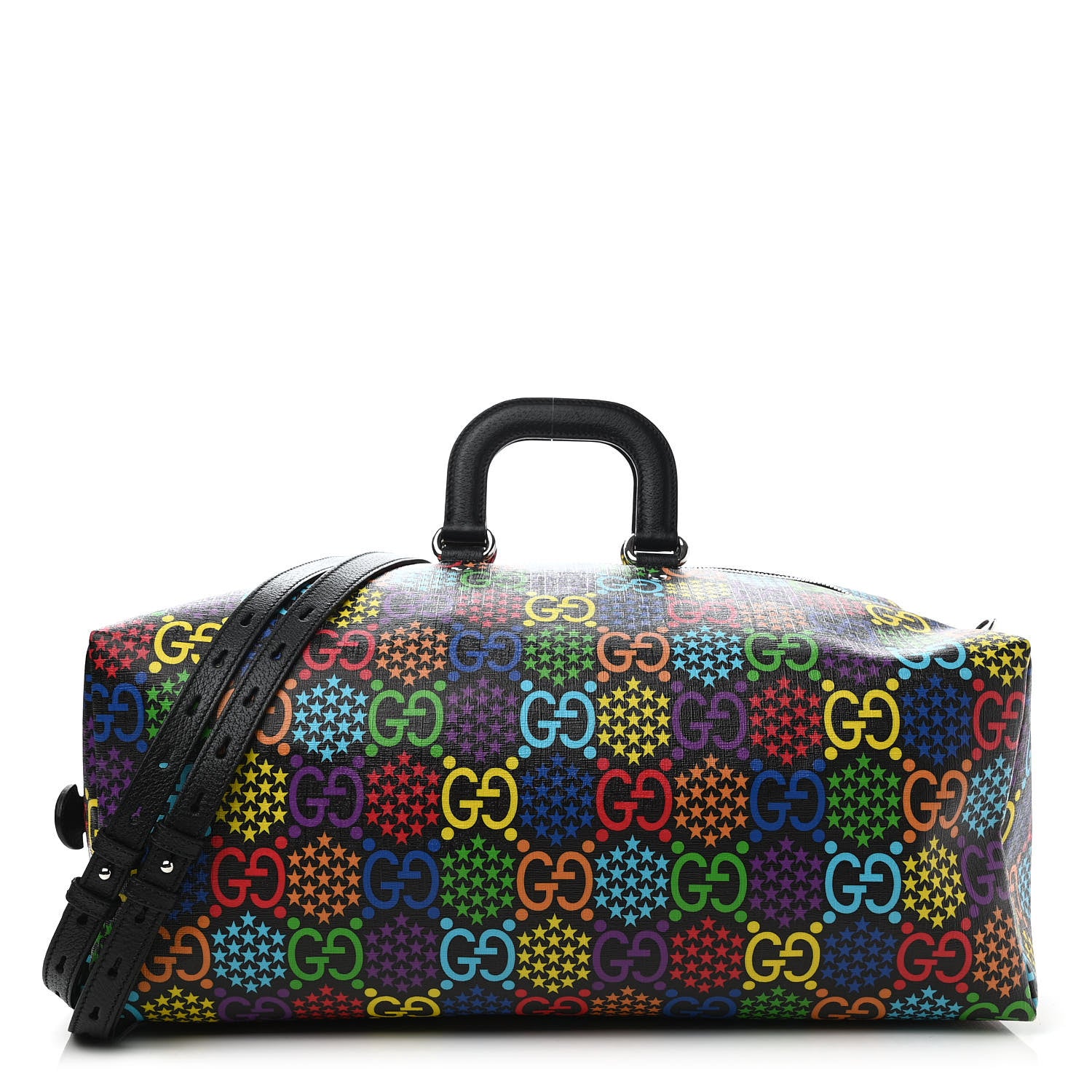 Gucci GG Supreme Monogram Psychedelic Duffle Backpack Black Multicolor 1 of 10