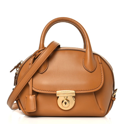 Salvatore Ferragamo Calfskin Small Fiamma Bag Brown 1 of 8