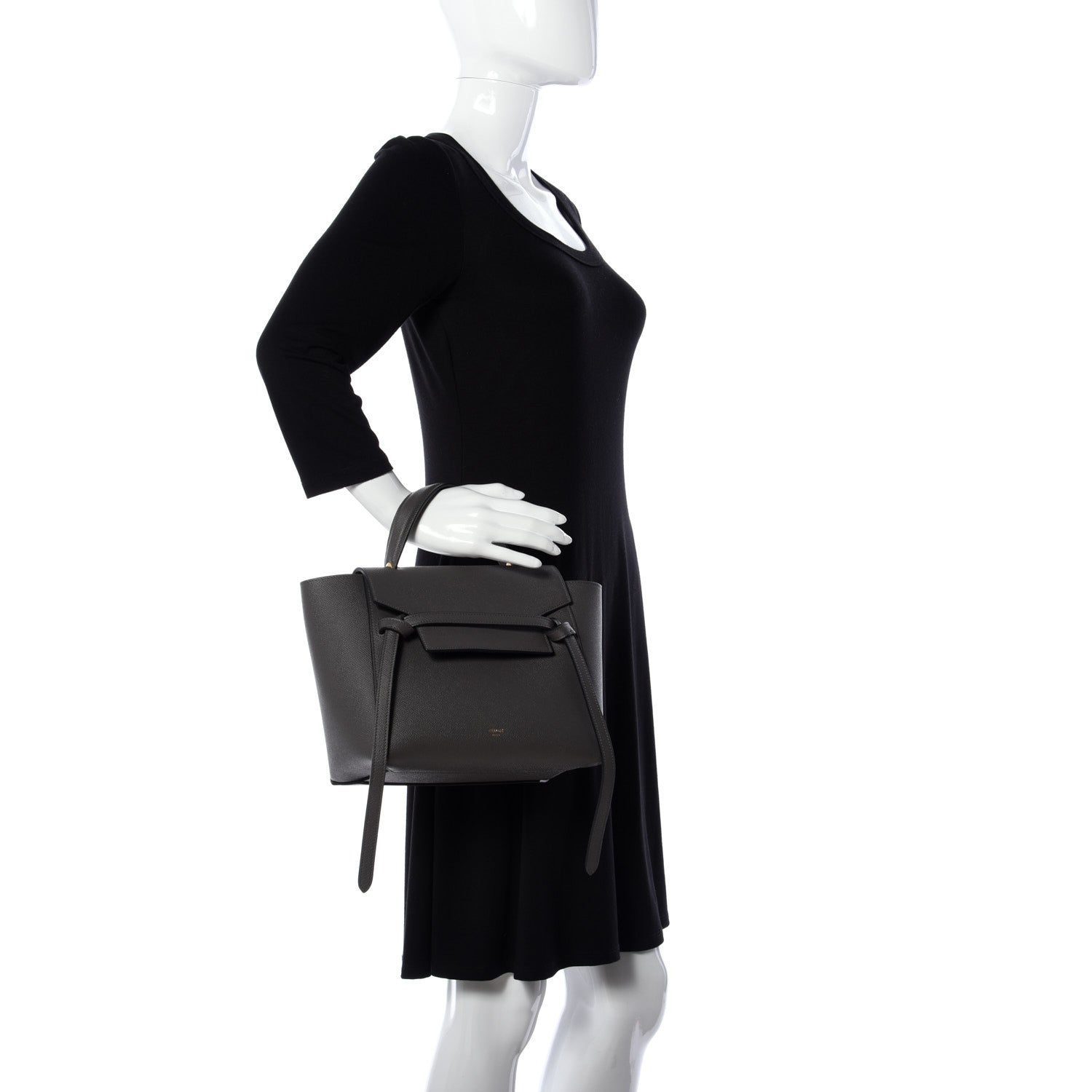Celine Baby Grained Calfskin Micro Belt Bag Grey 3 of 11