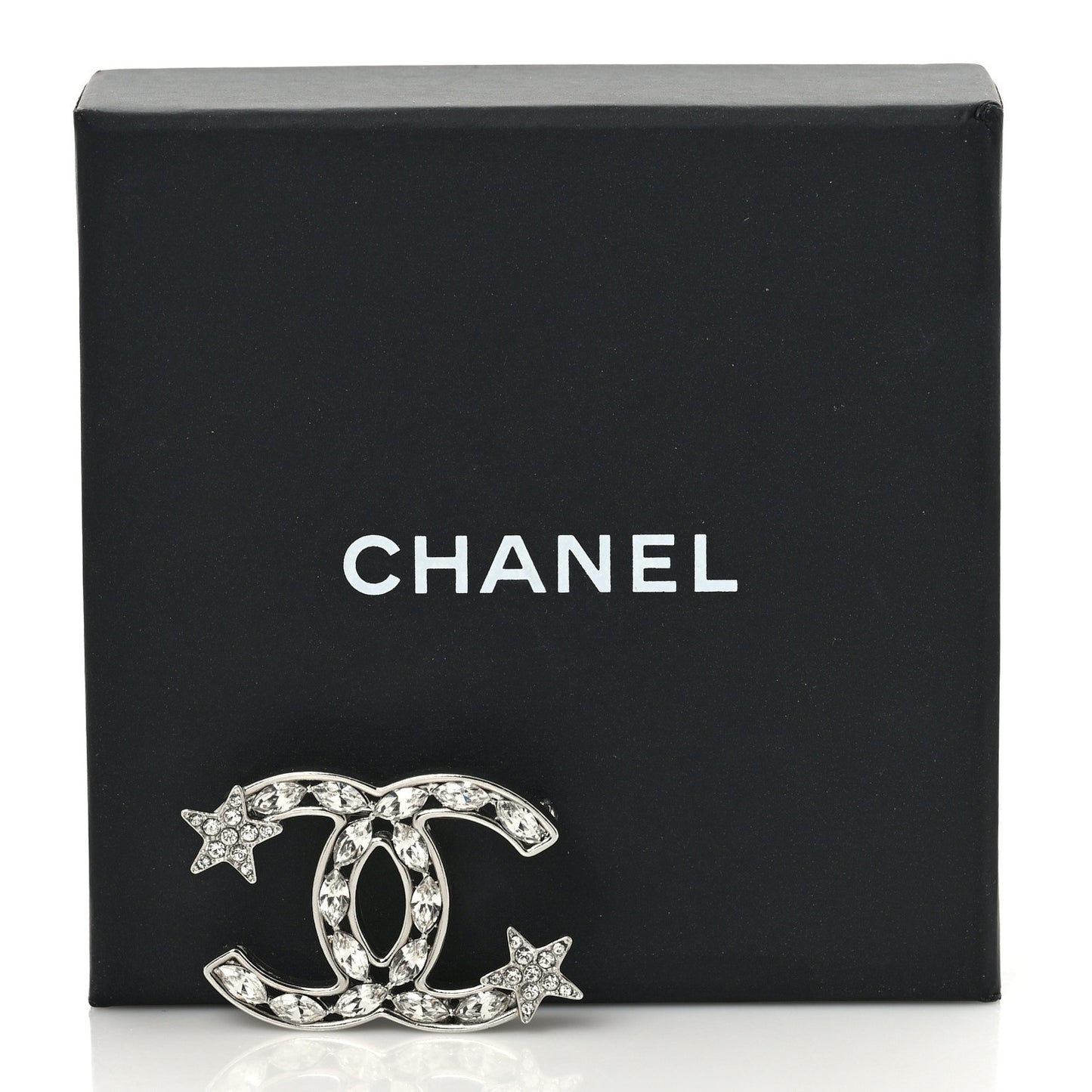Crystal Starfall CC Brooch Silver