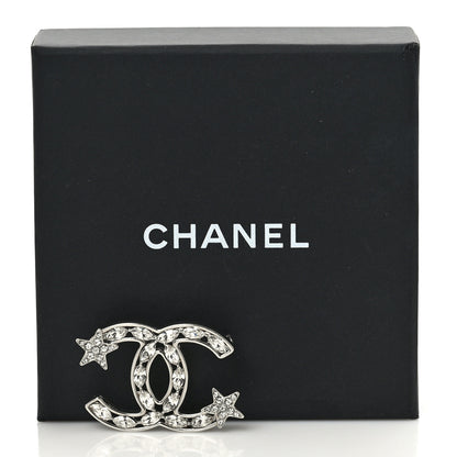 Chanel Crystal Starfall CC Brooch Silver 5 of 5
