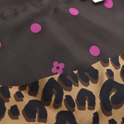 Louis Vuitton Silk Leopard Snood Scarf Brown 2 of 4