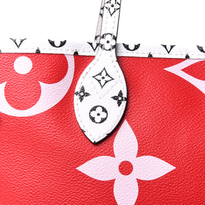Louis Vuitton Monogram Giant Neverfull MM Rouge 8 of 11