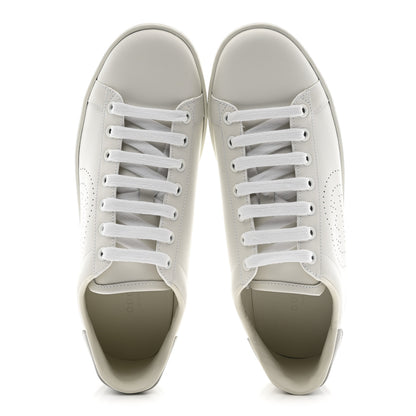Gucci Calfskin Interlocking G Perforated Womens Ace Sneakers 38.5 White Grey Sky 2 of 10