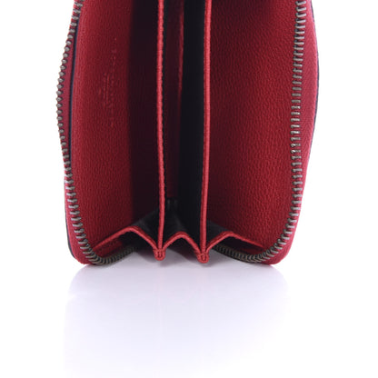 Gucci Grained Calfskin Logo Zip Around Card Case Hibiscus Red 5 of 7