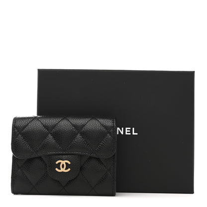 Chanel Caviar Quilted Flap Card Holder Wallet Black 9 of 9