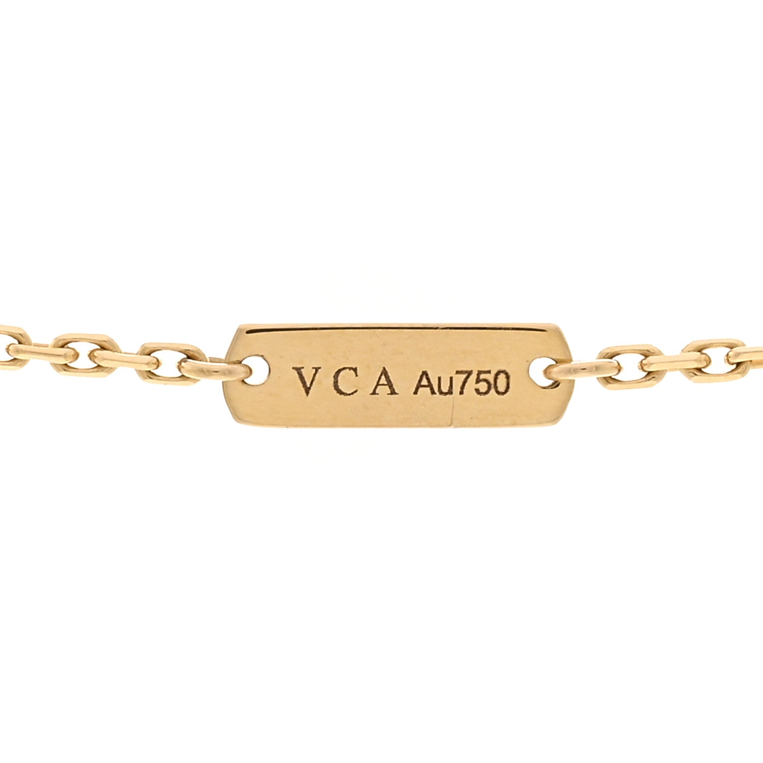 Van Cleef & Arpels 18K Yellow Gold Carnelian Vintage Alhambra Pendant Necklace 4 of 6