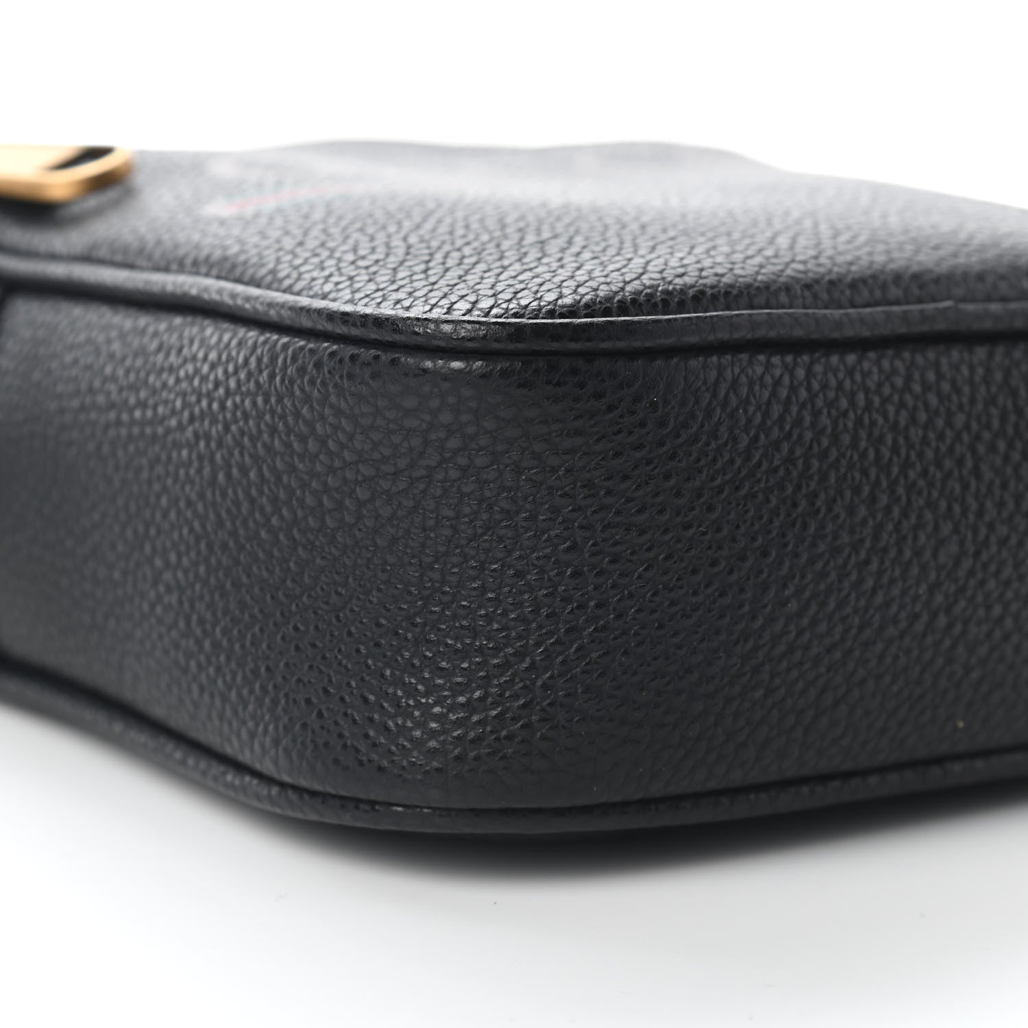 Gucci Grained Calfskin Mini Logo Messenger Bag Black 9 of 9