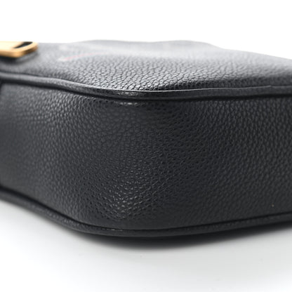 Gucci Grained Calfskin Mini Logo Messenger Bag Black 9 of 9