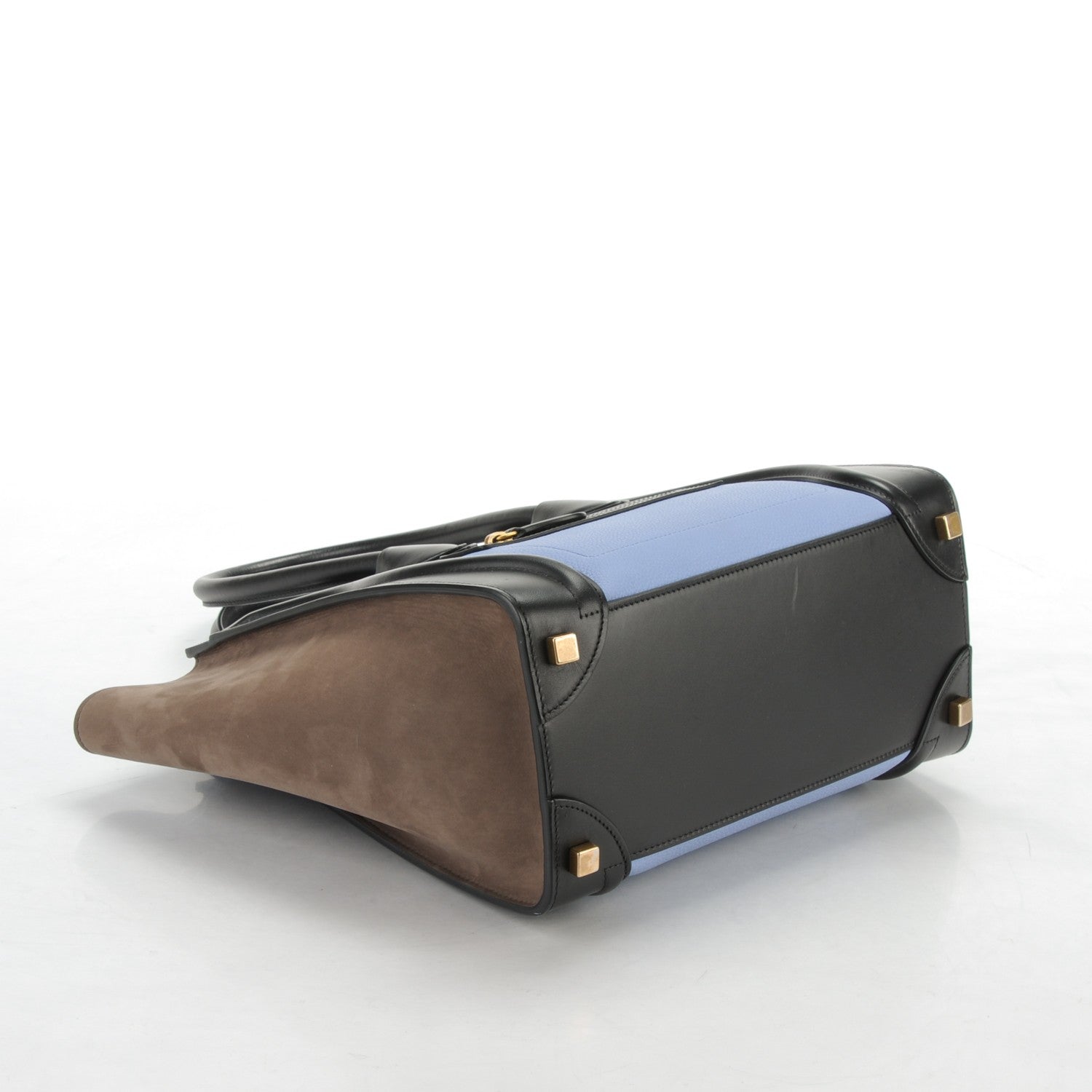 Celine Baby Grained Calfskin Nubuck Micro Tri-Color Luggage Porcelain 4 of 9