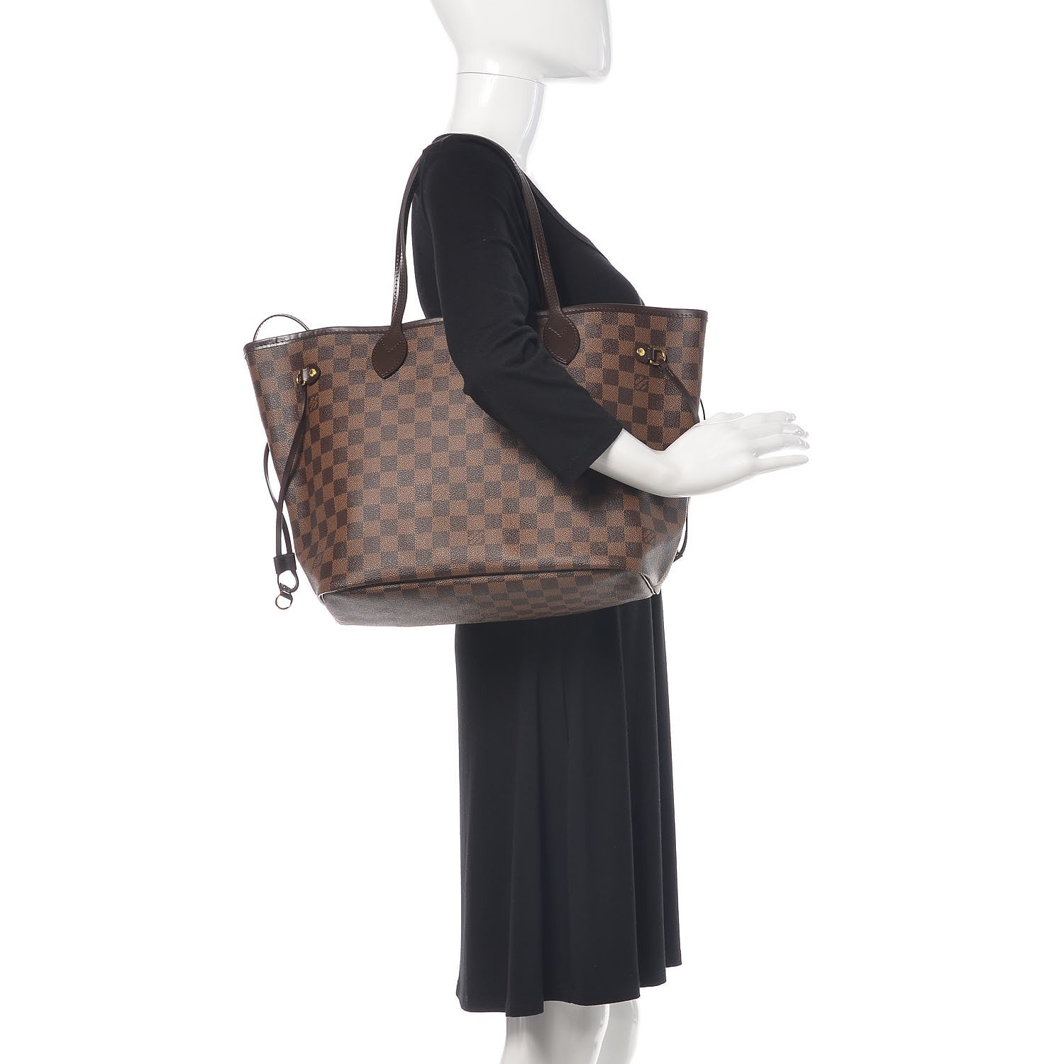 Louis Vuitton Damier Ebene Neo Neverfull MM Rose Ballerine 2 of 11