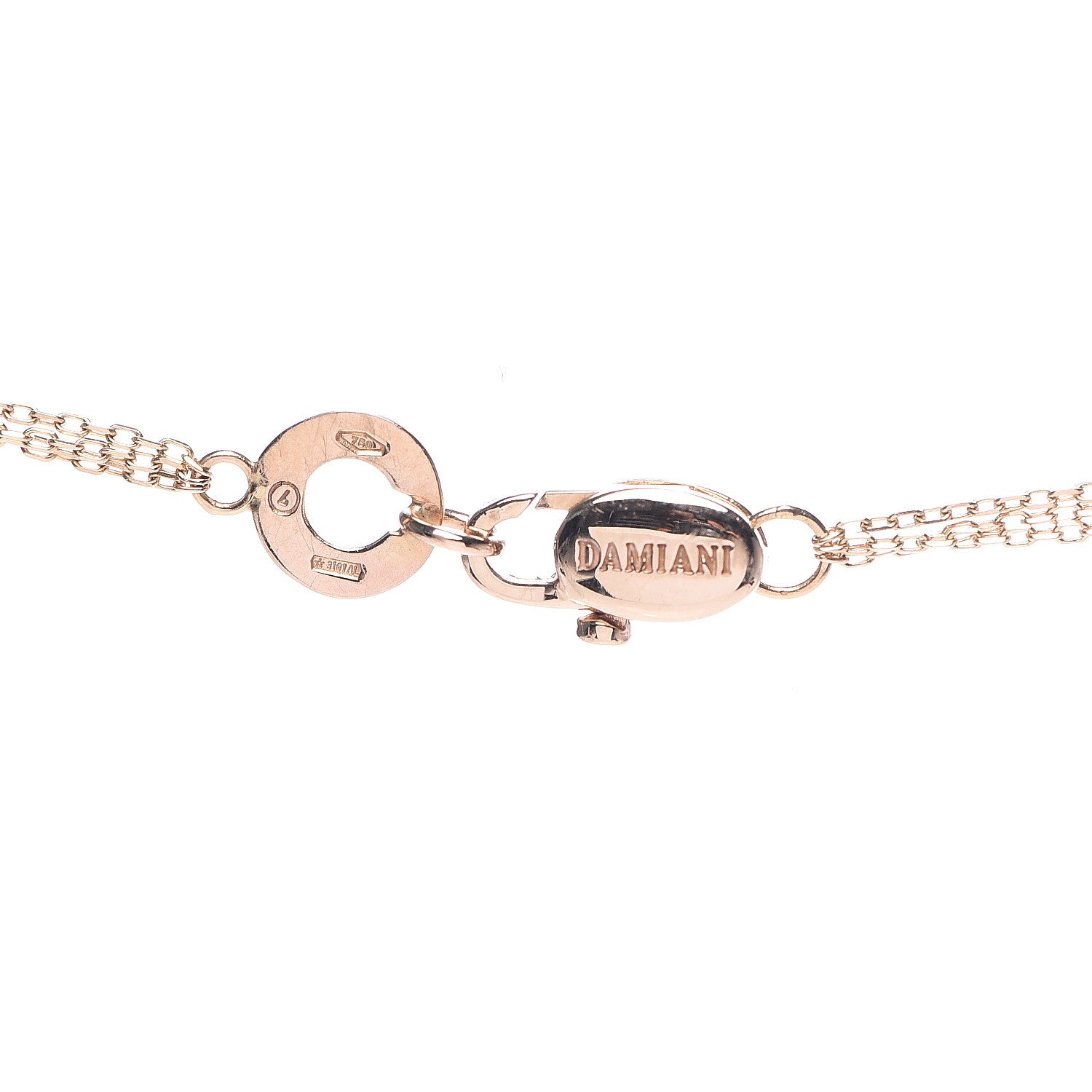 Damiani 18K Pink Gold Diamond Sophia Loren Pendant Necklace 6 of 7