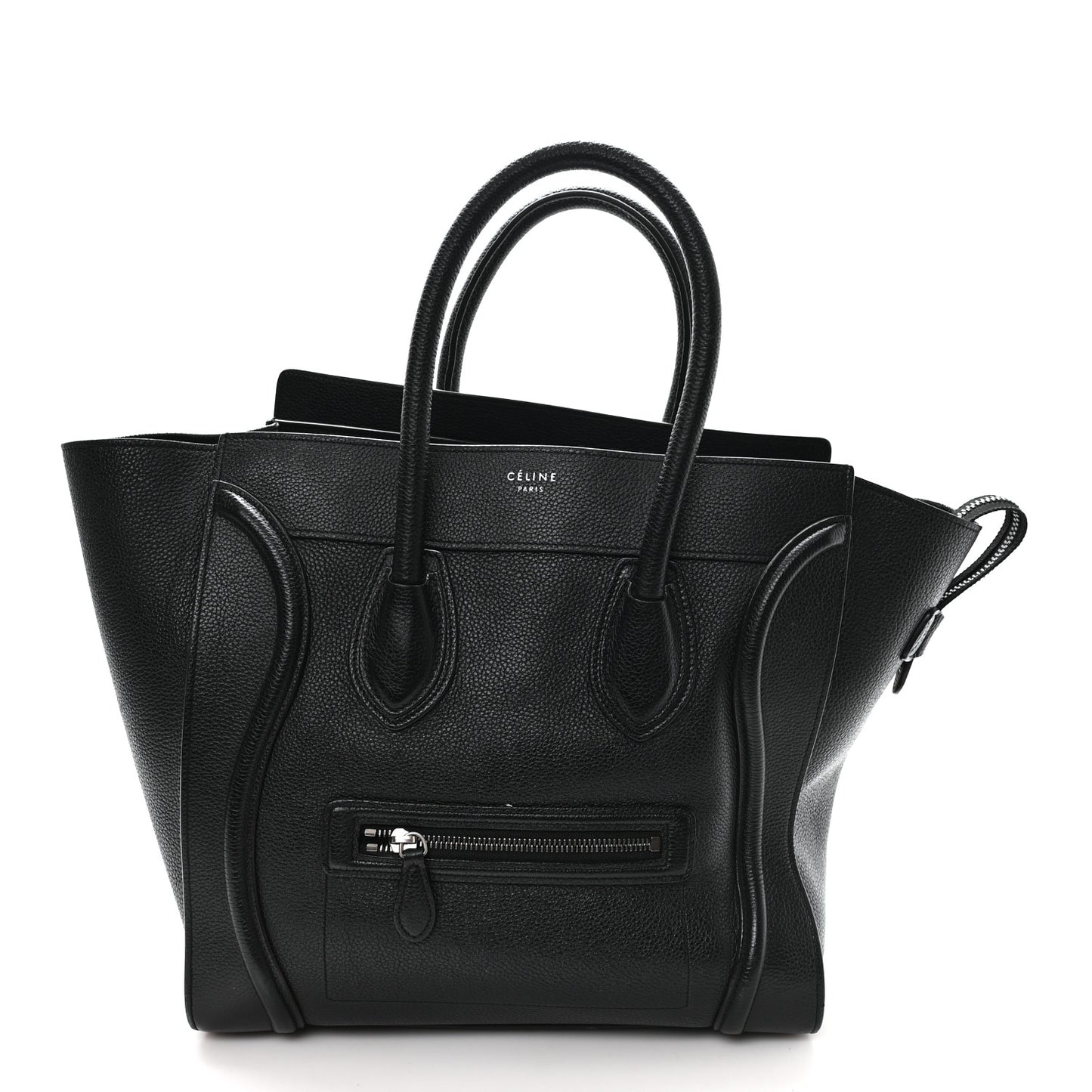 Grained Calfskin Medium Phantom Luggage Black