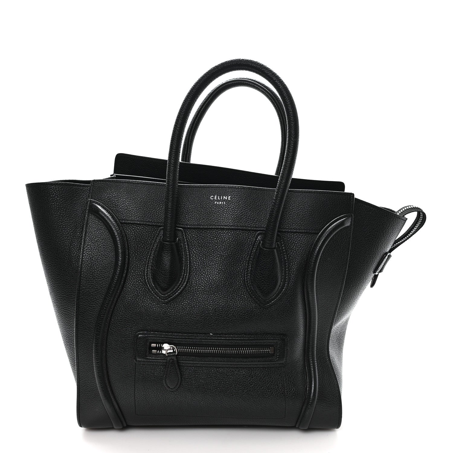Celine Grained Calfskin Medium Phantom Luggage Black 1 of 10