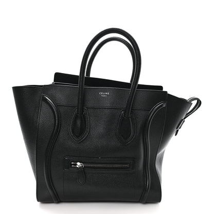 Celine Grained Calfskin Medium Phantom Luggage Black 1 of 10