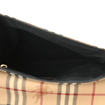 Burberry Haymarket Check Crossbody Messenger Bag Tan 4 of 8
