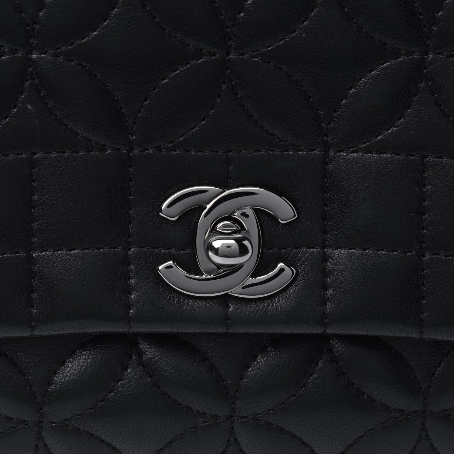 Chanel Lambskin Quilted Lady Graphic Flap Black 5 of 6
