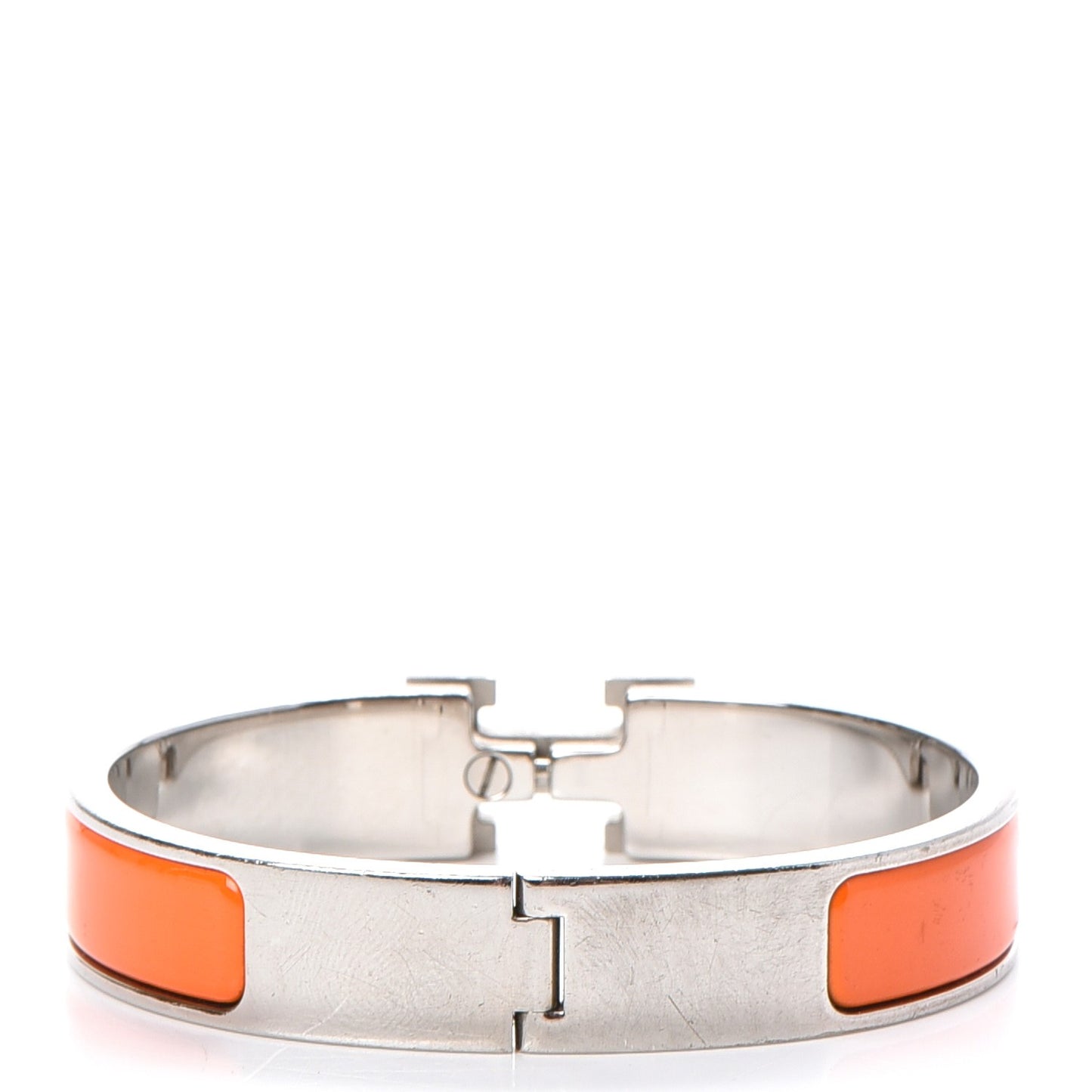 Enamel Narrow Clic Clac H Bracelet PM Orange