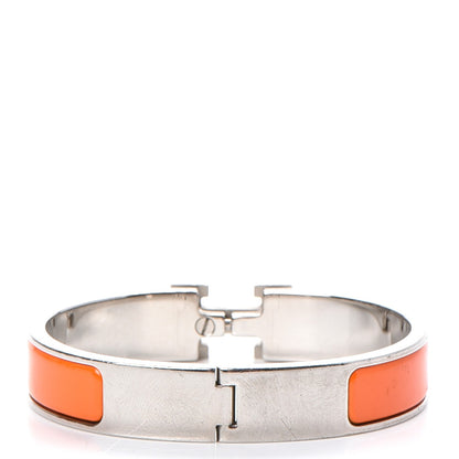 Hermes Enamel Narrow Clic Clac H Bracelet PM Orange 3 of 5
