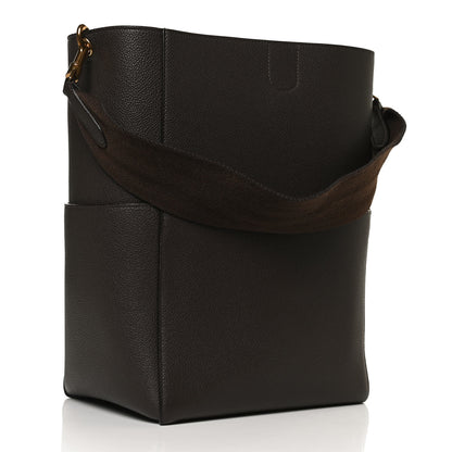 Celine Soft Grained Calfskin Sangle Bucket Bag Brown 2 of 10