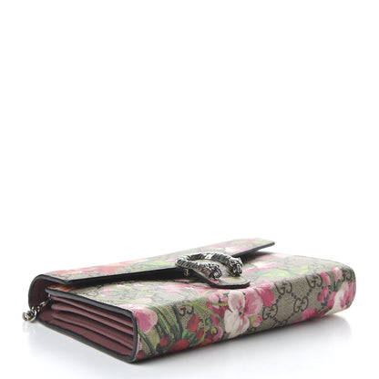 Gucci GG Supreme Monogram Blooms Mini Dionysus Chain Wallet Beige Multicolor Dry Rose 4 of 10