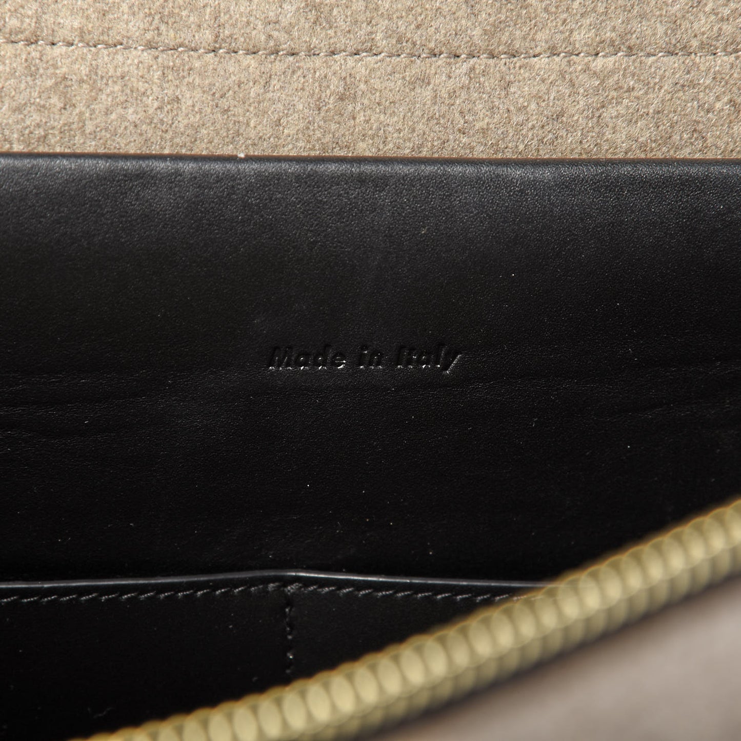 Felt Smooth Calfskin Mini Belt Bag Beige