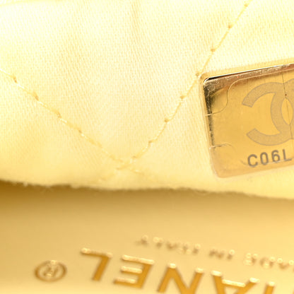 Chanel Shiny Calfskin Quilted Mini Chanel 22 Light Yellow 7 of 10