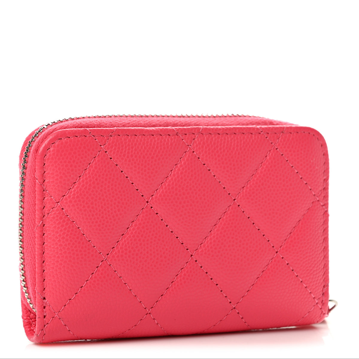 Chanel Caviar Quilted CC Zip Coin Purse Fuchsia 3 of 10