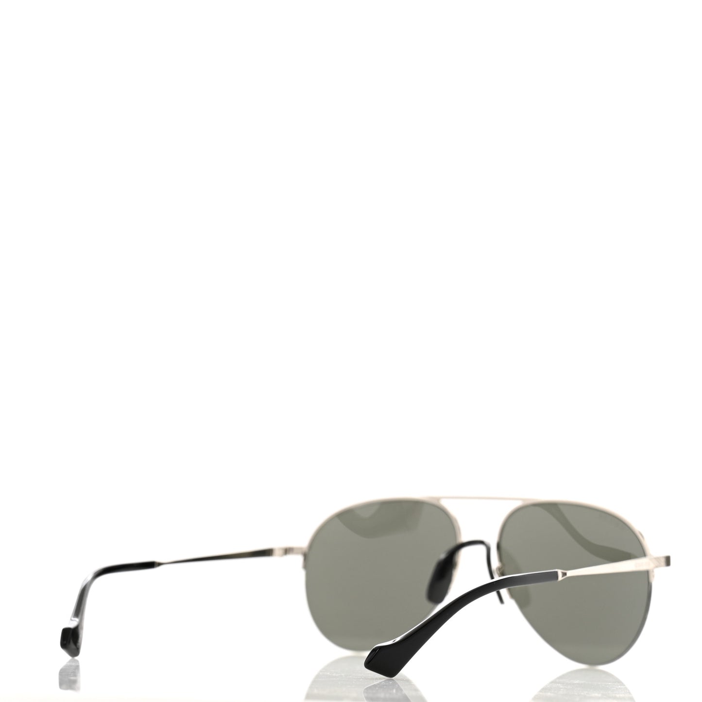 Aviator Sunglasses GG0742S Silver Black