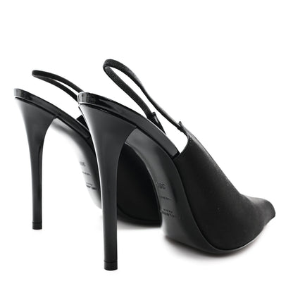 Saint Laurent Raso Regale Raven 110 Slingback Pumps 38.5 Black 5 of 10
