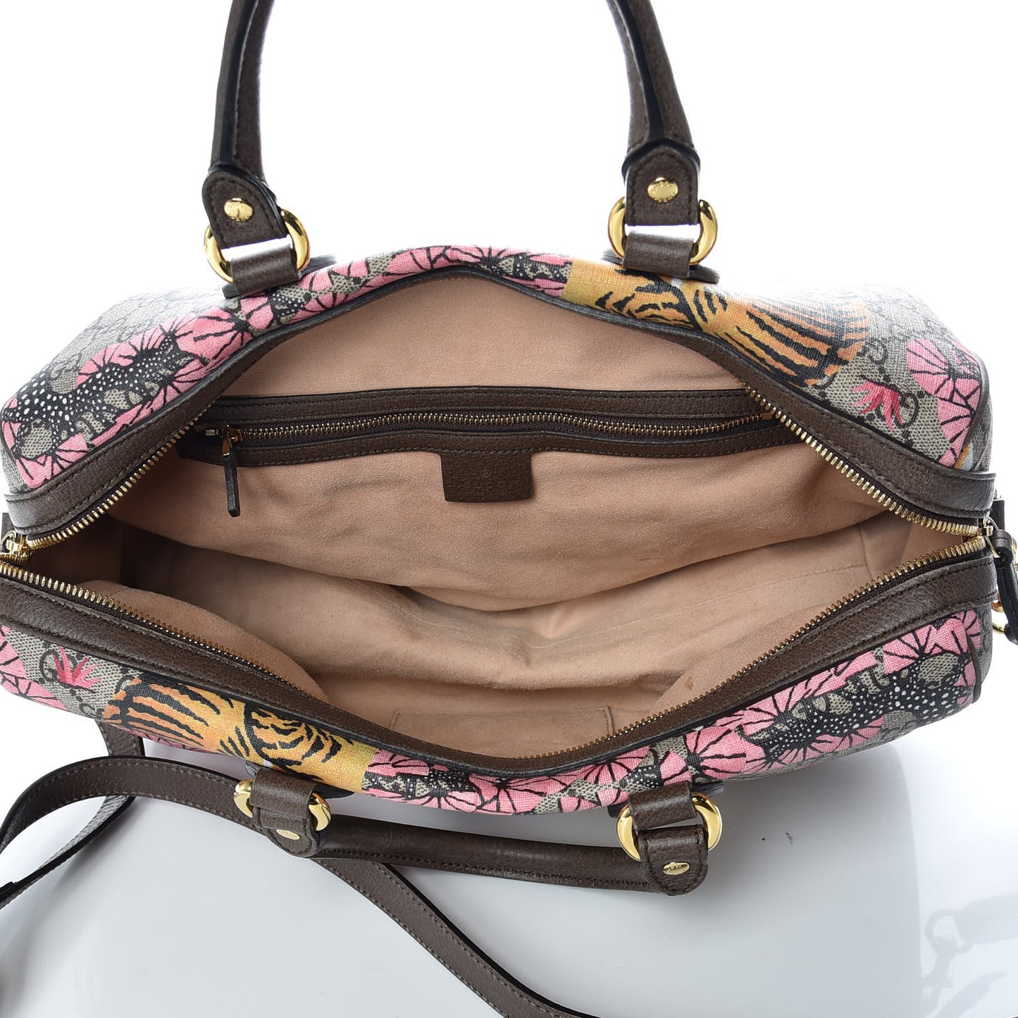 GG Supreme Monogram Bengal Medium Boston Beige PInk