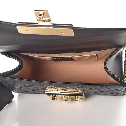 Gucci Guccissima Small Padlock Shoulder Bag Black 7 of 10