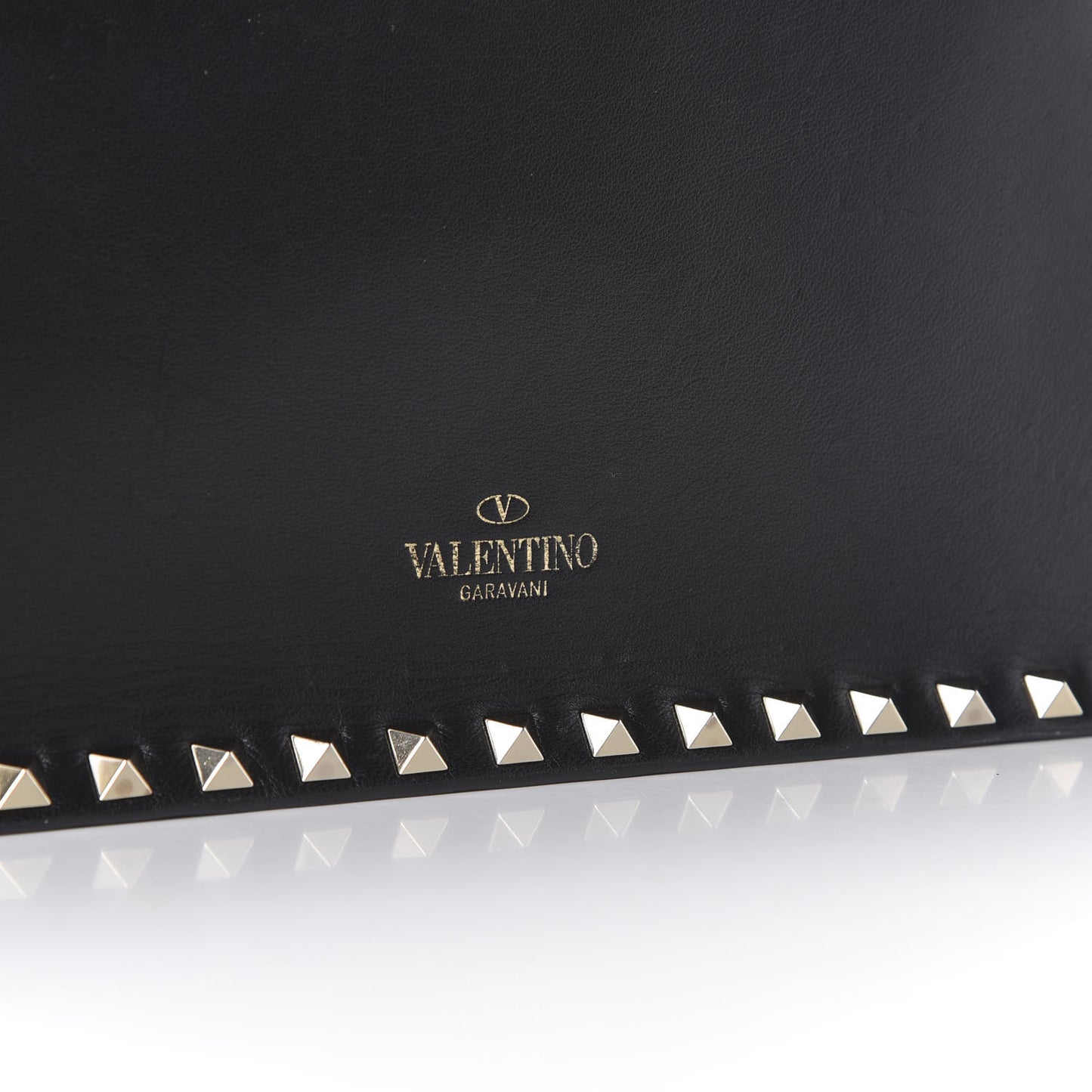 Nappa Rockstud Wristlet Clutch Black