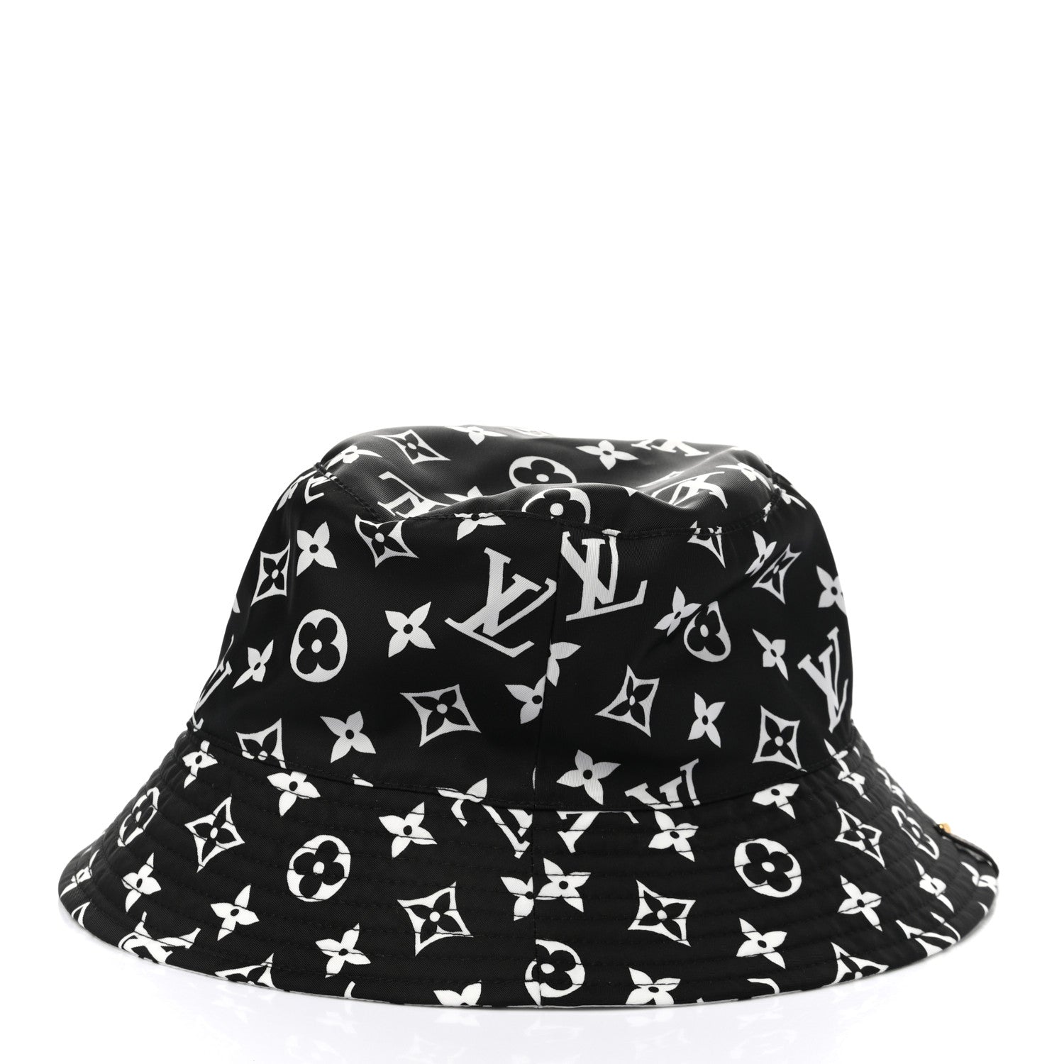 Louis Vuitton Nylon Monogram Reversible Bob Bucket Hat M Black White 4 of 9
