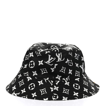 Louis Vuitton Nylon Monogram Reversible Bob Bucket Hat M Black White 4 of 9