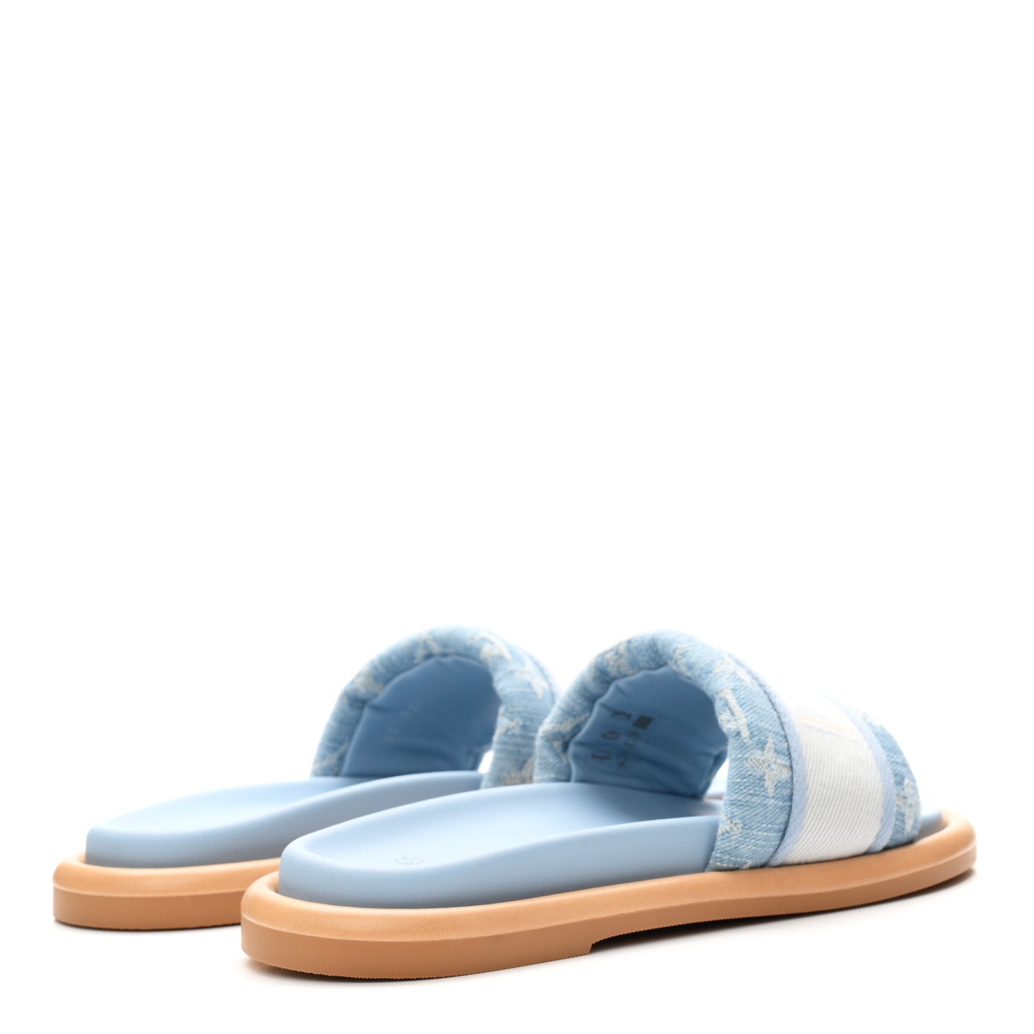 Louis Vuitton Monogram Denim LV Bliss Womens Comfort Mules 38 Turquoise 5 of 9