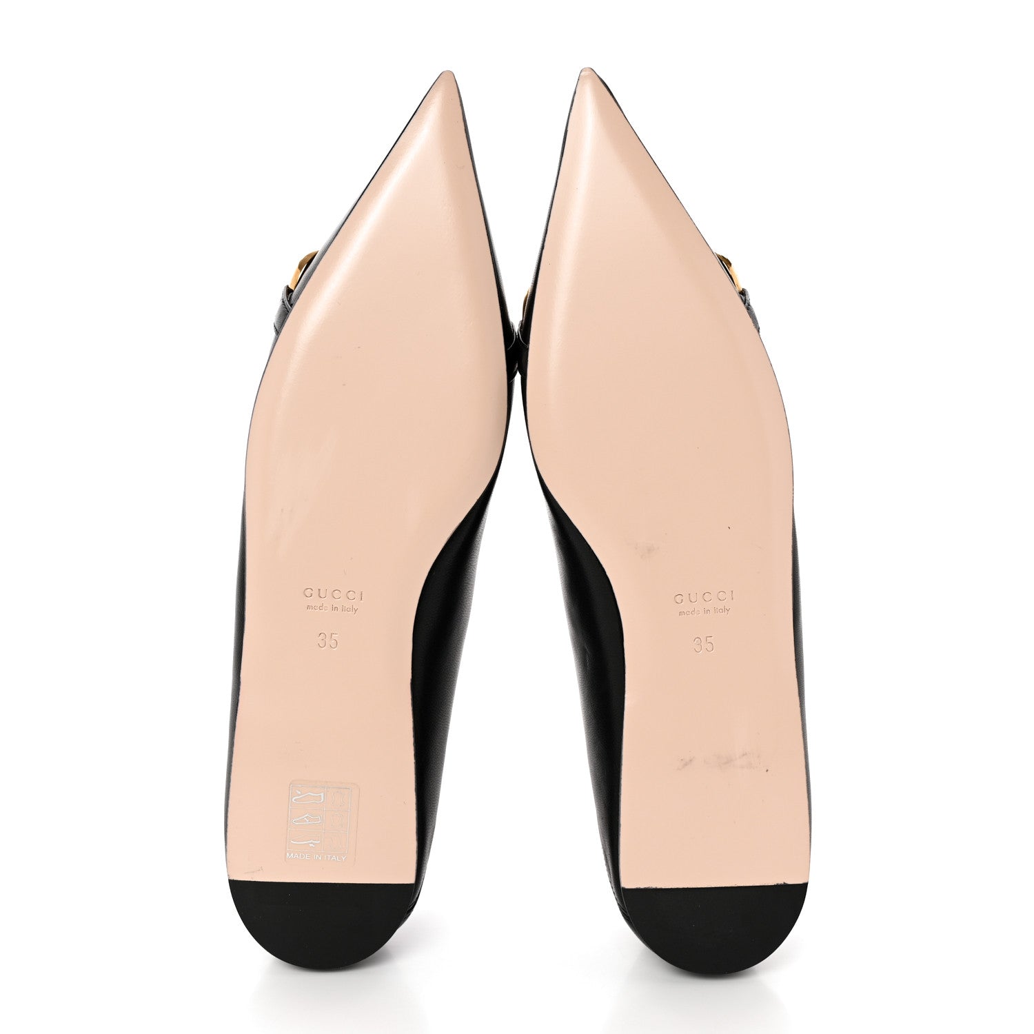 Gucci Nappa Lumiere Deva Horsebit Chain Embellished Flats 35 Black 5 of 12