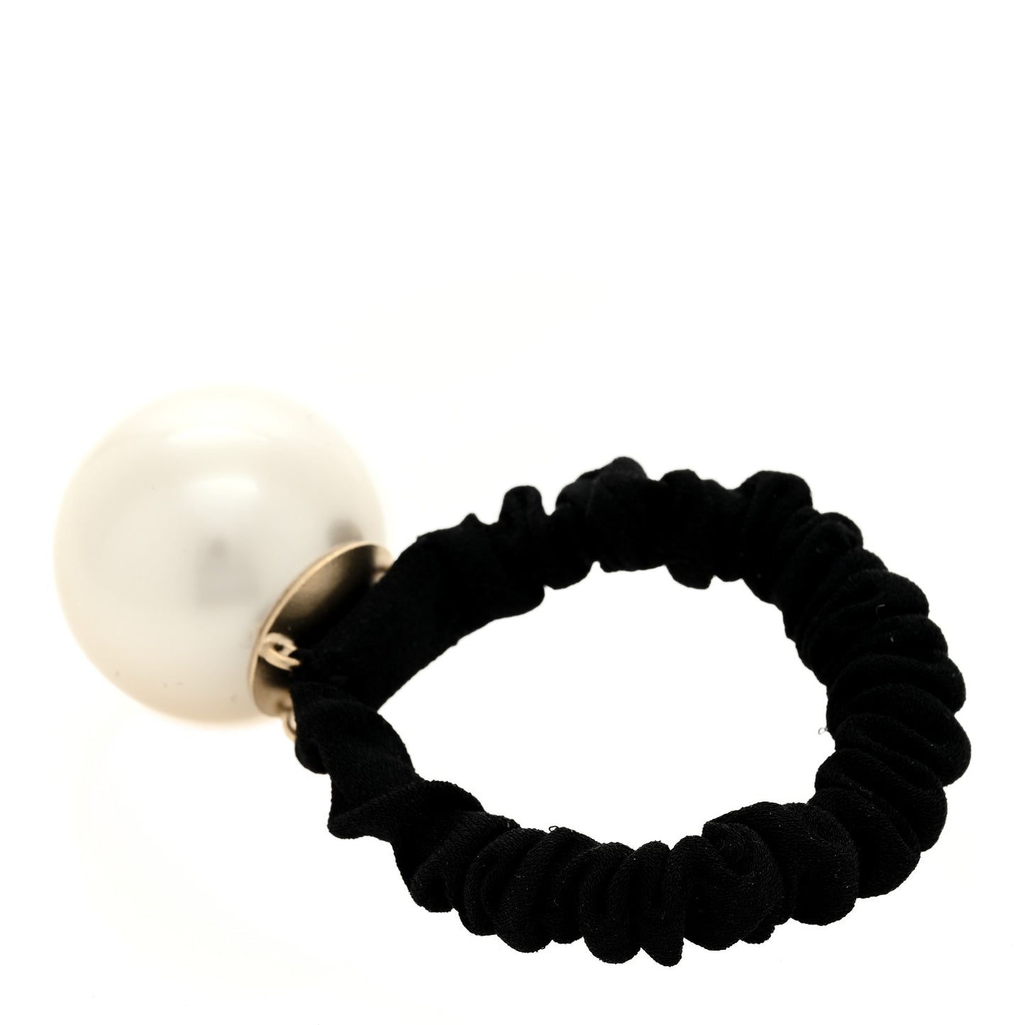 Pearl CC Hair Tie Black Gold Pearly White