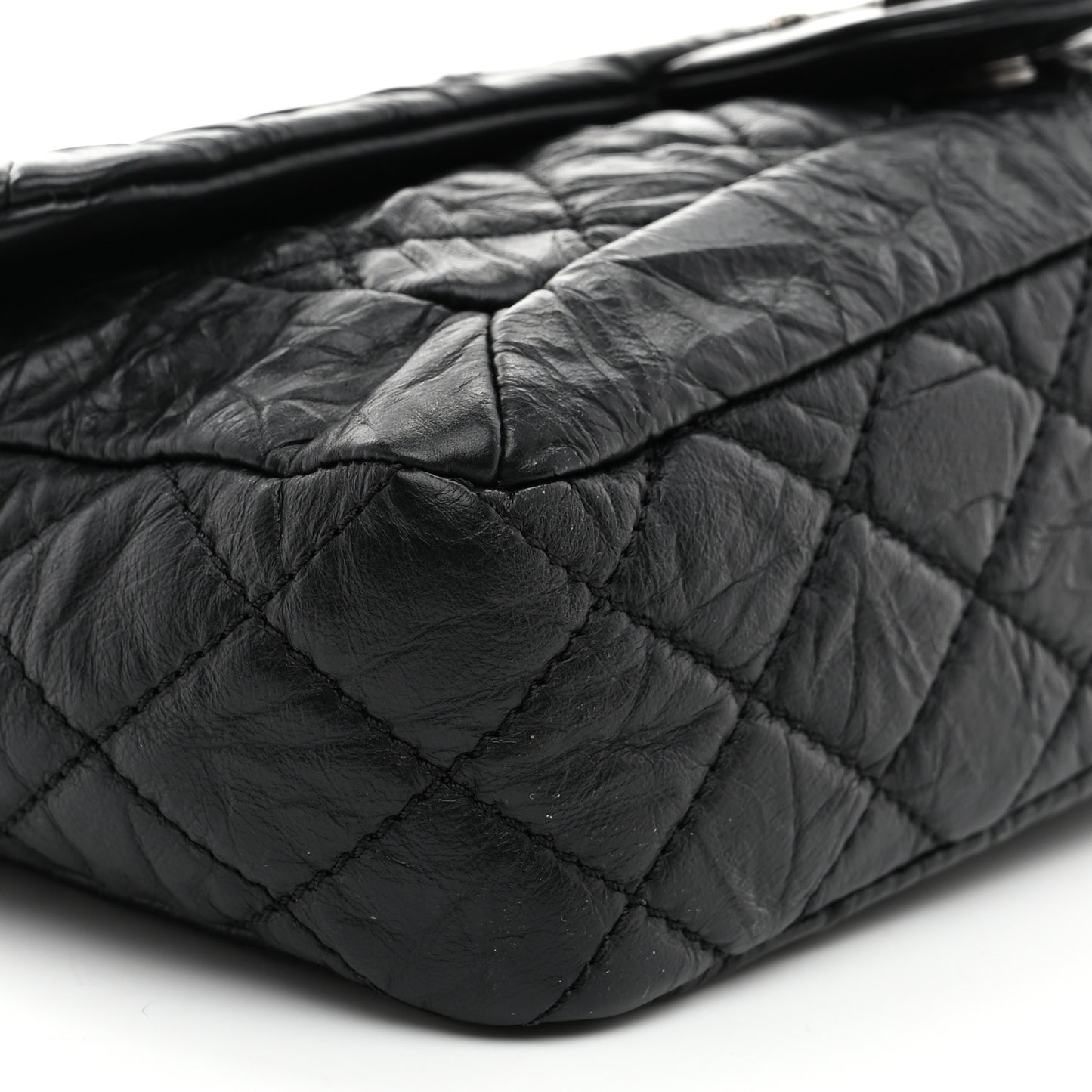 Aged Calfskin Coco Rider Flap Black