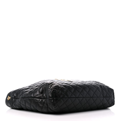 Saint Laurent Lambskin Quilted Maxi Icare Shopping Tote Black 5 of 10