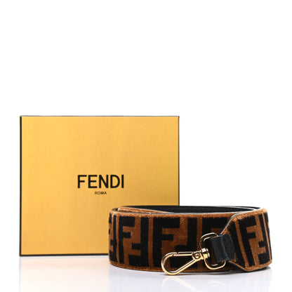 Fendi Velvet Tapestry FF Strap You Tobacco 5 of 5