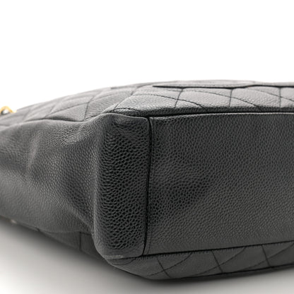 Chanel Caviar Quilted Petit Shopping Tote PST Black 9 of 12