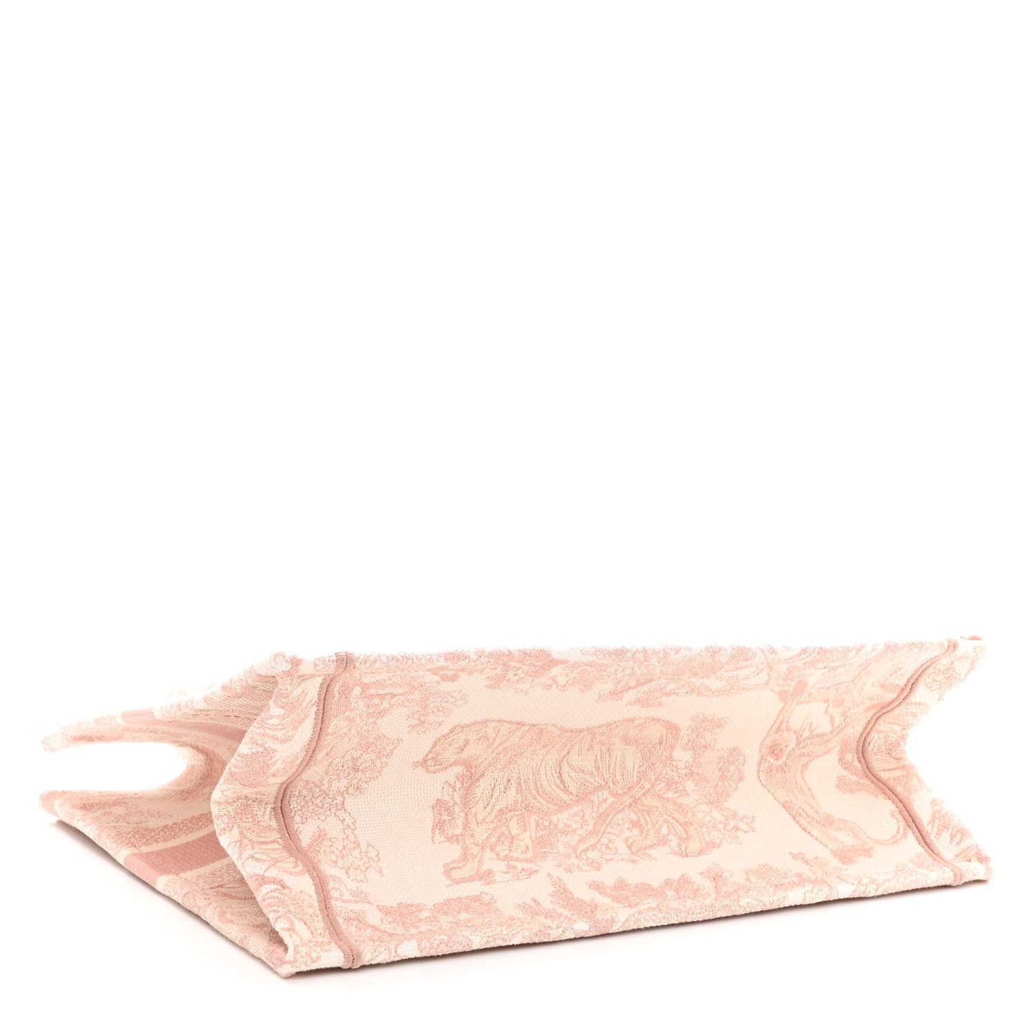 Christian Dior Canvas Embroidered Medium Dioriviera Toile De Jouy Book Tote Rose 3 of 9