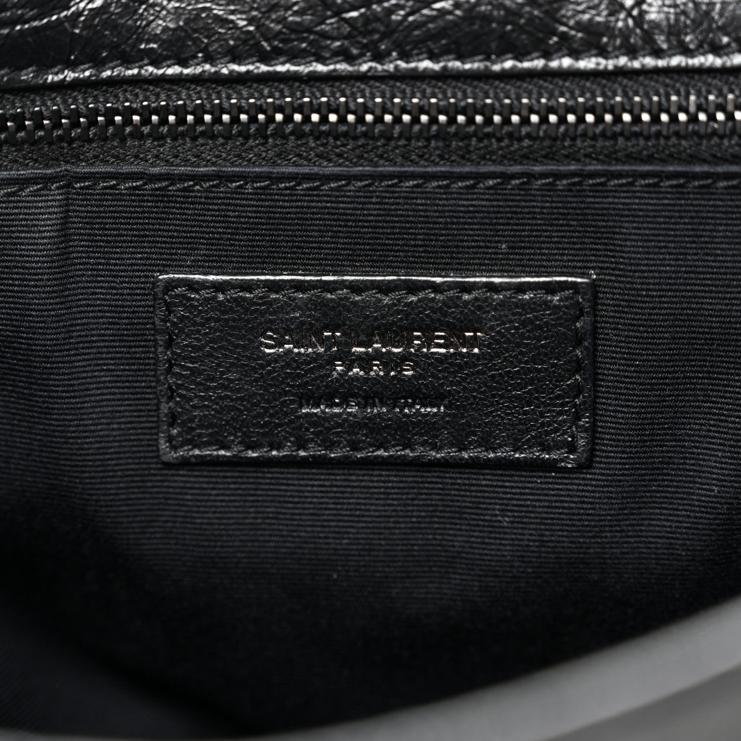 Saint Laurent Crinkled Calfskin Matelasse Monogram Medium Niki Chain Satchel Black 6 of 10
