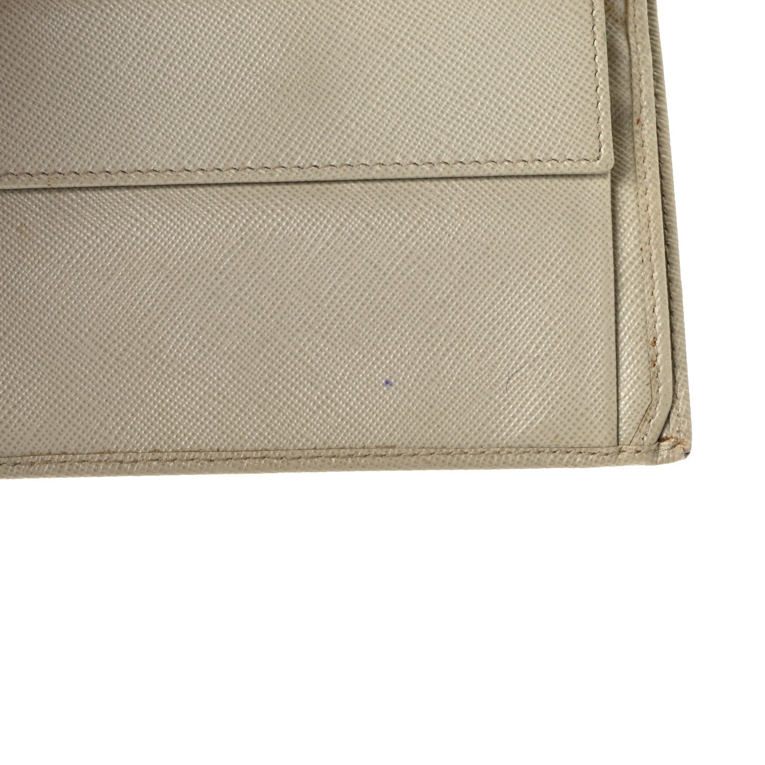 Prada Saffiano Metal Bi-Fold Wallet Cera 12 of 13