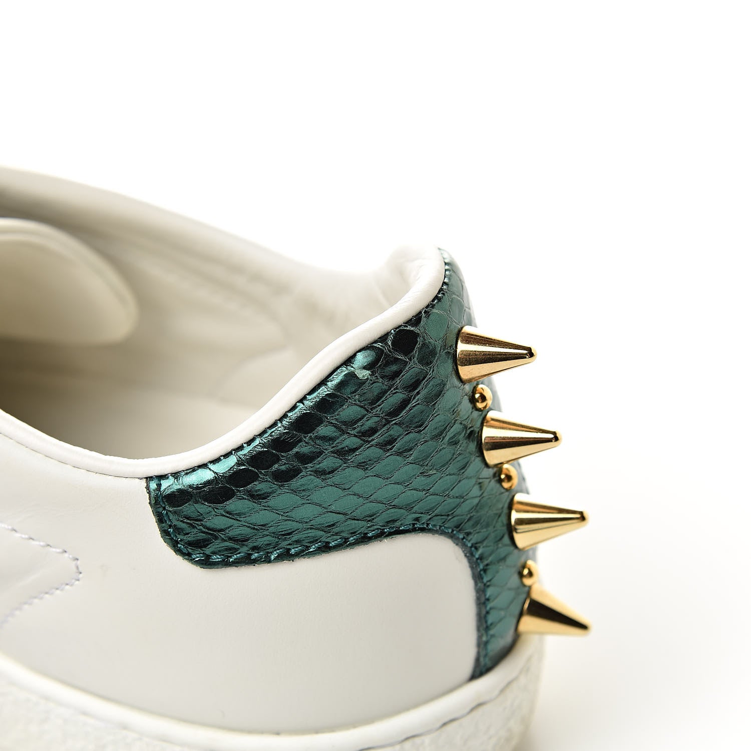 Gucci Calfskin Web Pearl Studded Womens Ace Sneakers 34 White 14 of 16