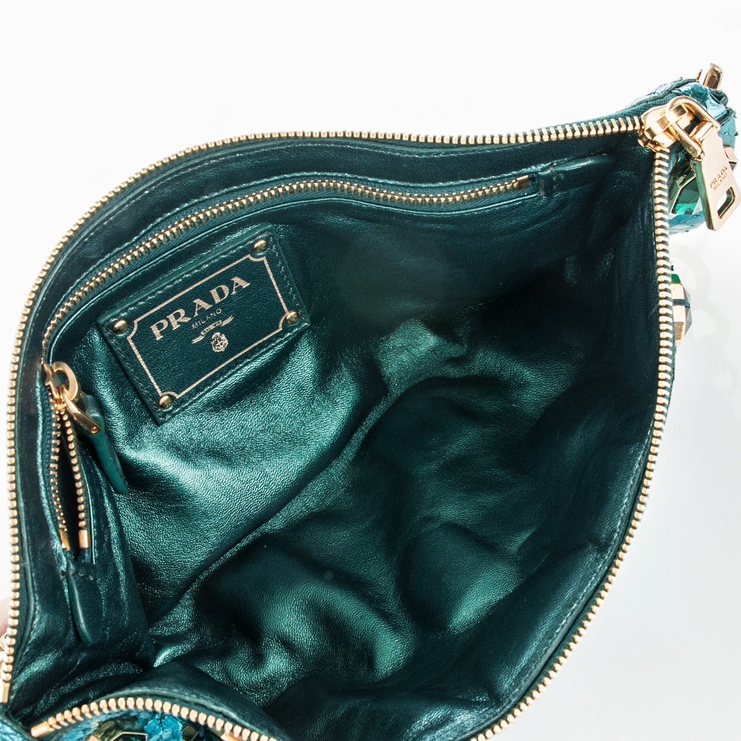Whipsnake Pietre Jeweled Evening Bag Turchese