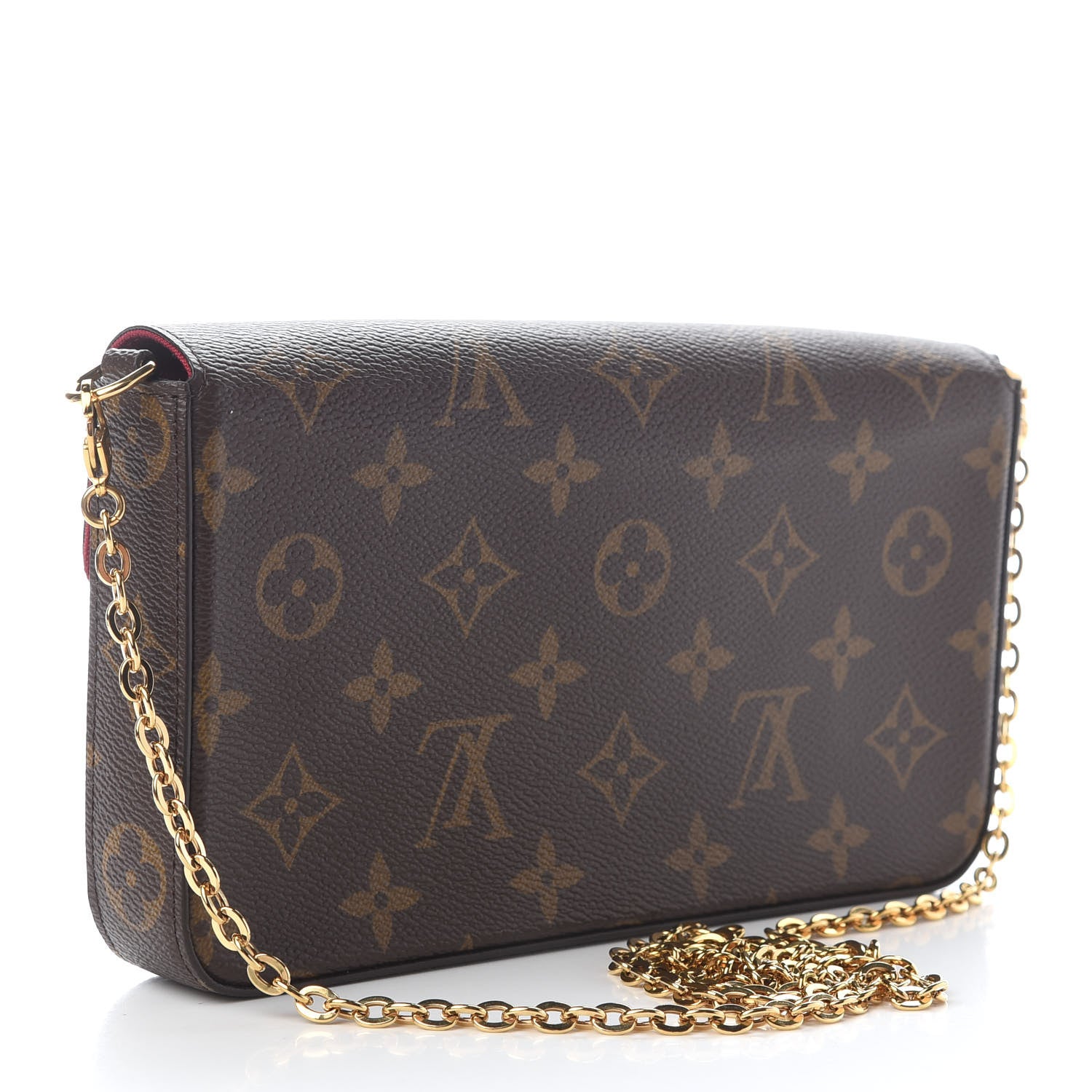Louis Vuitton Monogram Pochette Felicie Chain Wallet Fuchsia 4 of 7